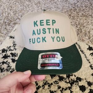 Keep Austin F You Green and Tan Otto Cap